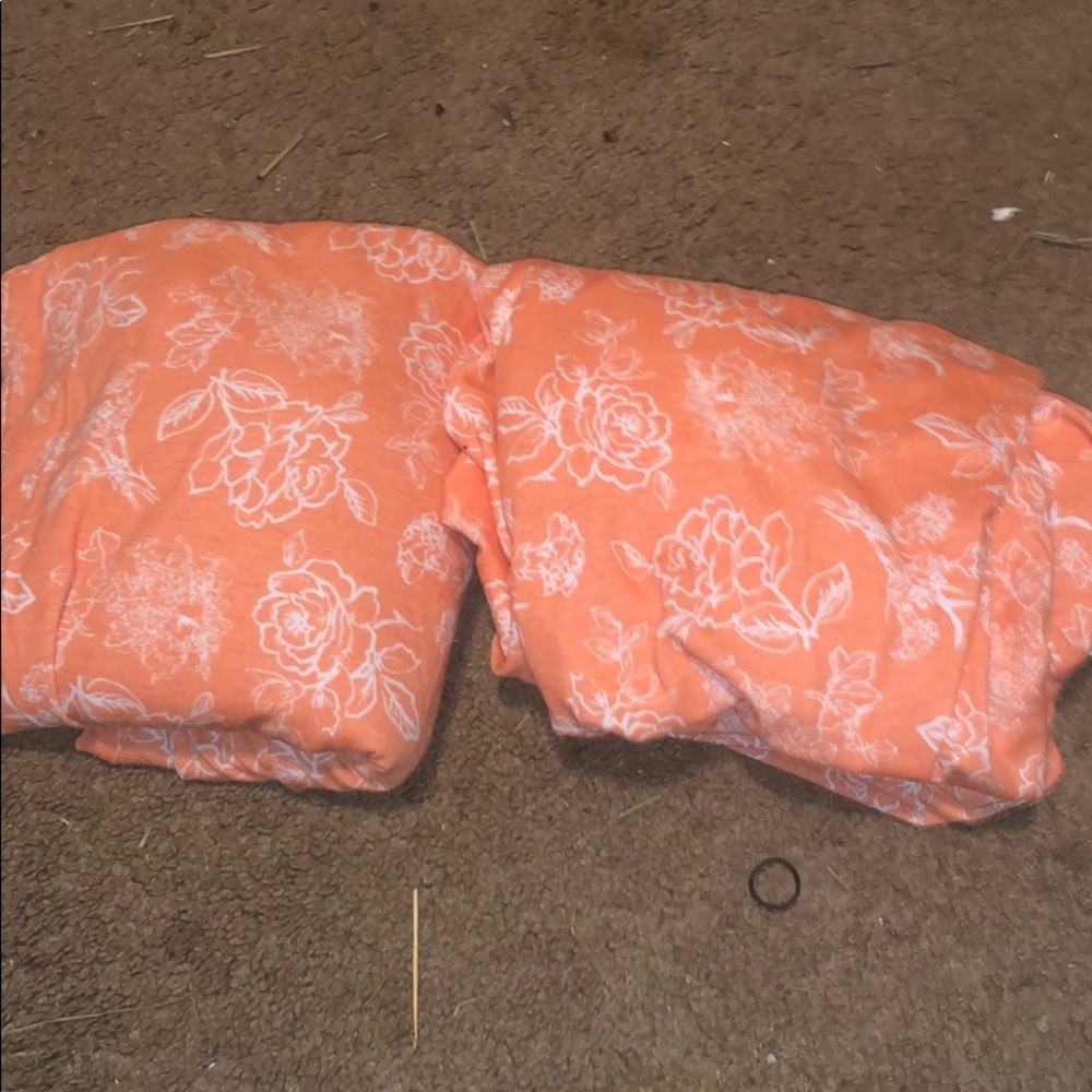 Orangey pink 2 piece pjs